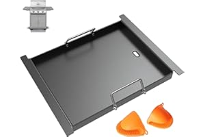 WEBROIL Half Size Griddle Insert for Blaze Grills 3, 4, 5 Burner Natural Gas Grill, Carbon Steel Flat Top Griddle Plate for Summerset Sizzler 32" & 40" and AOG 24'' T Series, RCS 32" Grill, 17.9''L x 14.5''W