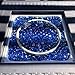 GASPRO 20-Pound 1 inch Fire Glass Diamonds for Fireplace Fire Pit, Medium Blue Reflective Luster