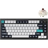 Keychron Q1 Max RGB QMK/VIA Custom Mechanical Keyboard, Hot-Swappable Full Metal Programmable Knob with Gateron Jupiter Brown Switch, 2.4 GHz/Bluetooth/Wired Gaming Keyboard for Mac Windows Linux