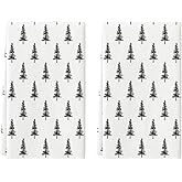 Artoid Mode Beige Xmas Tree Christmas Kitchen Towels Dish Towels, 18x26 Inch Holiday Winter Decoration Hand Towels Set of 2