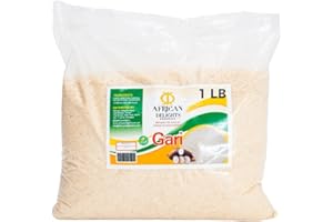 African Delights Ghana White Gari/Water and Garri, Garri and Water, Water Garri/Nigerian Food, Eba/Sand Free / 100% All Natural (1 lb)