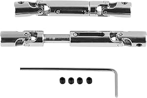 Moofey 2 Pcs WPL C24 Metal Driveshaft, 1/16 Scale RC Truck Upgrade Accessories, RC Car Drive Shaft for WPL Upgrade Replacemen