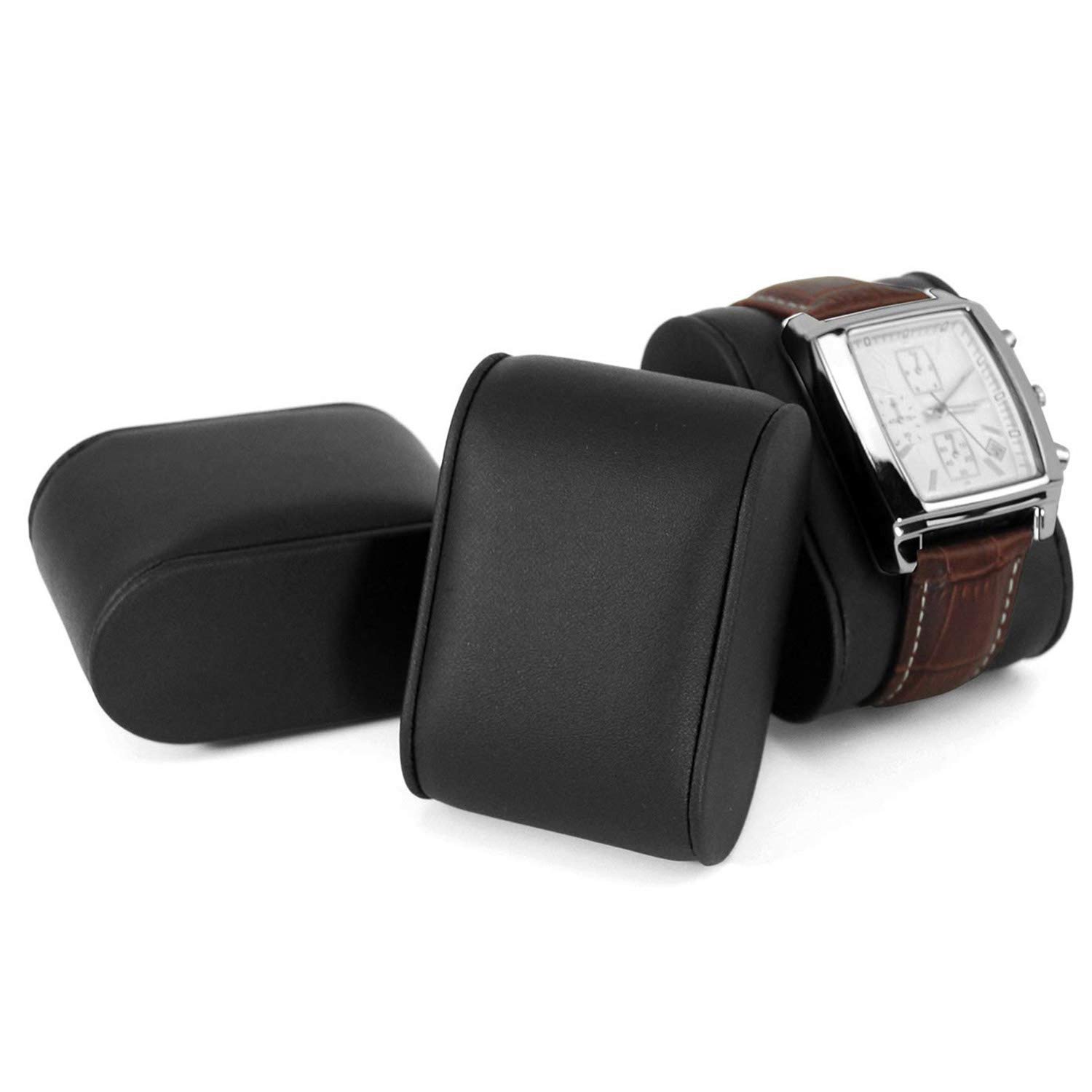 Lifomenz Co 6 Watch Box Organizer - Large Wooden Watch Storage Box Display Case