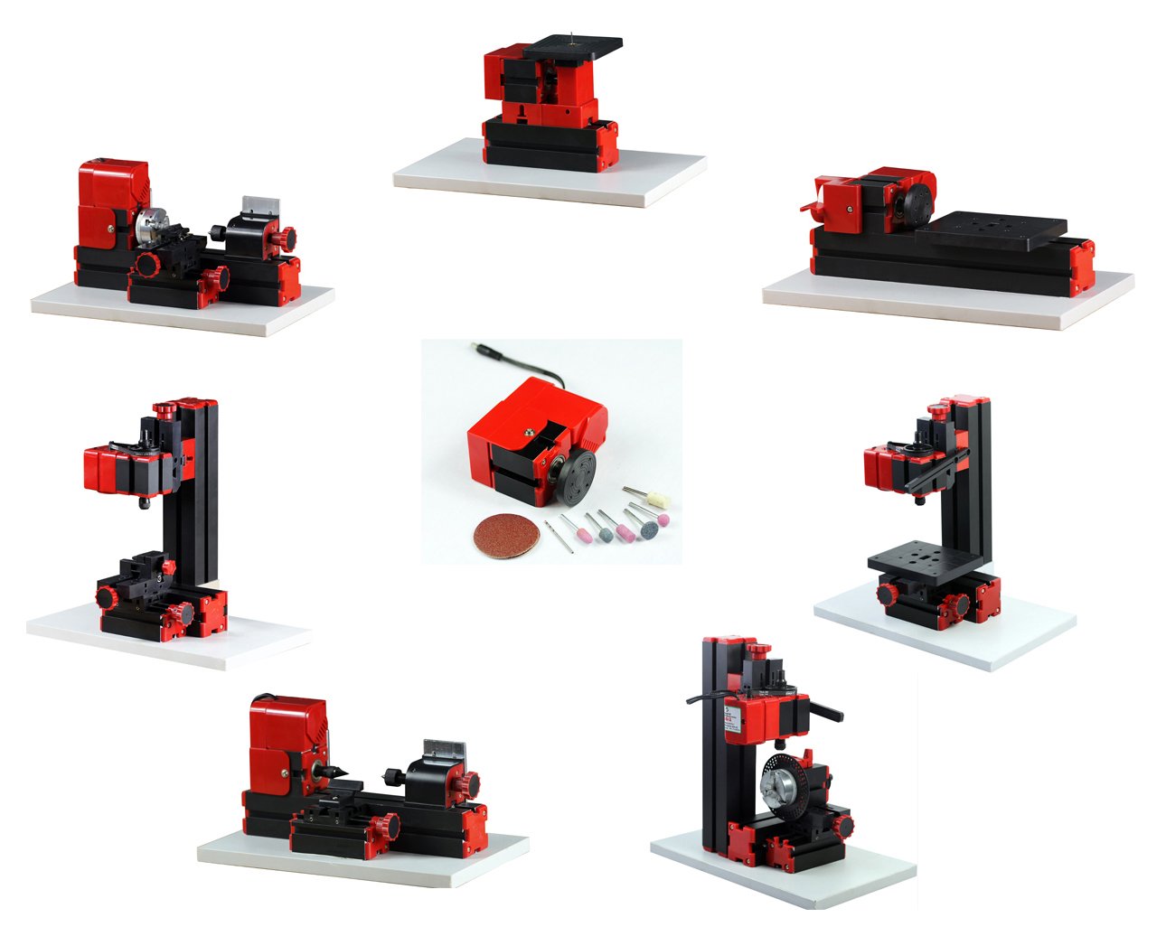 ZhouYu 8 in 1 kit DIY 24W Basic Mini lathe kit, Multifunction