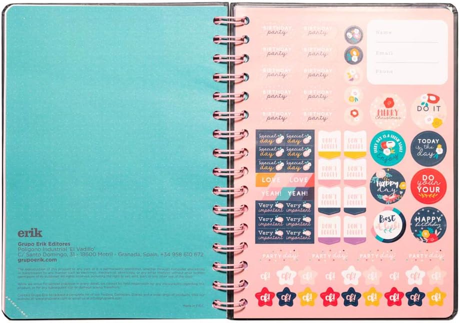 Grupo Erik - Blummen Academic Diary 2020-2021 A5 Week to View, Mid Year Diary - 12 Months - Image 5