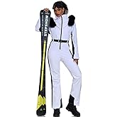 GS SNOWING Women's Ski Suit One Piece Snowsuits Snowboard Outdoor Insulated Waterproof Windproof Slim Fit Overalls Jumpsuits