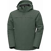 Pioneer Camp Men's 3-in-1 Ski Jacket Waterproof Windproof Winter Insulated Snow Rain Coat Hooded with Thermal Puffer Liner
