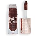 Revolution, Pout Bomb Shimmer Gloss, High-Shine Lip Gloss & Shimmer for Glossy Lips with Hyaluronic Acid & Sweet Vanilla Scent, Chocolate Sparkle, 0.15 Oz