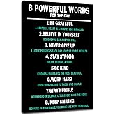 Motivational Wall Art 8 Powerful Words Entrepreneur Quotes Painting Inspirational Poster Print Positive Picture Artwork Wall Decor for Home Apartment Workplace Hallway Ready to Hang [12''Wx18''H]