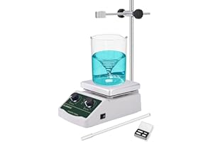 LABHOUSE 300℃/ 572℉ Magnetic Stirrer Hot Plate 2L Heated Mixer 2000RPM Lab Stirring W/Support Stand,Stir Bar Recycler Set(Non Digital)