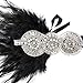 eforpretty Womens 1920s Vintage Black Silver Headpiece Flapper Headband,One Size