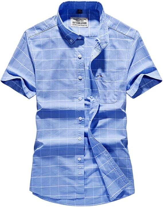 Amazon Semiaugust セミオーガスト メンズ 半袖 チェックシャツ ギンガム カジュアル シャツ ボタンダウン ワインシャツ おしゃれ 夏 シャツ 通販