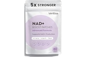 Adellina NAD+ Patches for Women 60 Count: Advanced Formula with NMNH Nicotinamide Coq10-2 Months Pack