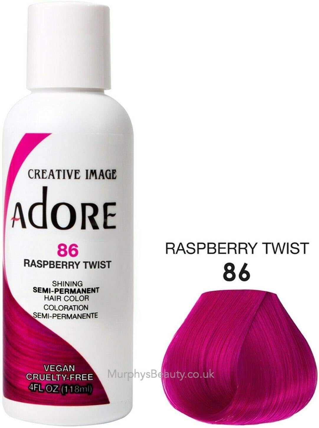 Adore Shining Semi Permanent Hair Colour, 86 Raspberry Twist BigaMart