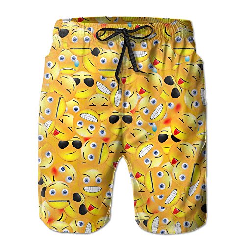 Cute Kawaii Emoji Casual Beach Shorts Board Shorts Boardshorts Swim Trunk For Man