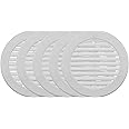 Vent Systems 4'' Inch (Opening Dimensions) Pack of 5 White Soffit Vent Cover - Plastic Round Air Vent Grille - Built-in Insect Screen - HVAC for Bathroom, Home, Kitchen 5.2" Inch (Outer Dimensions)