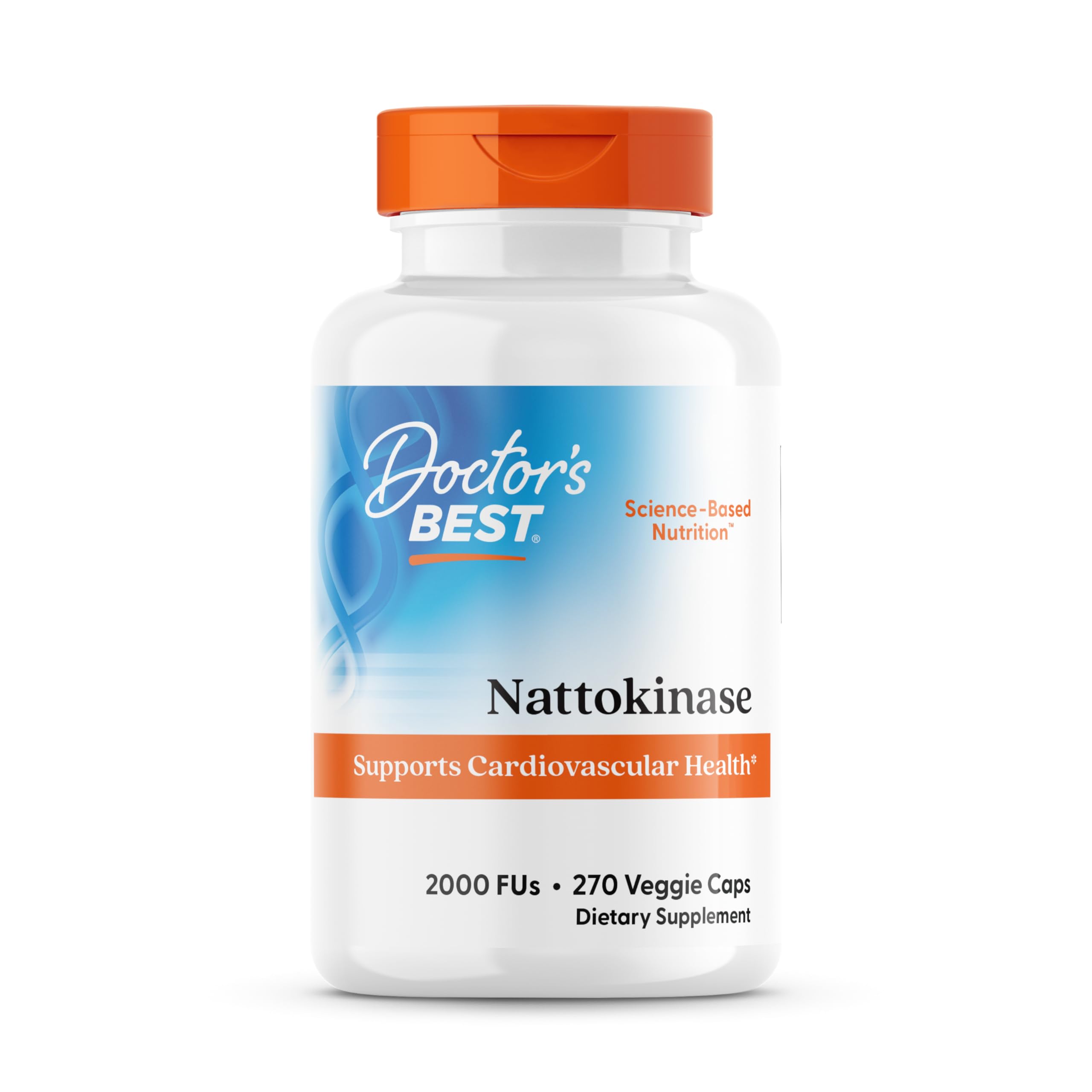 Doctor's Best Nattokinase, Non-GMO, Vegan, Gluten Free, 270 Veggie Caps