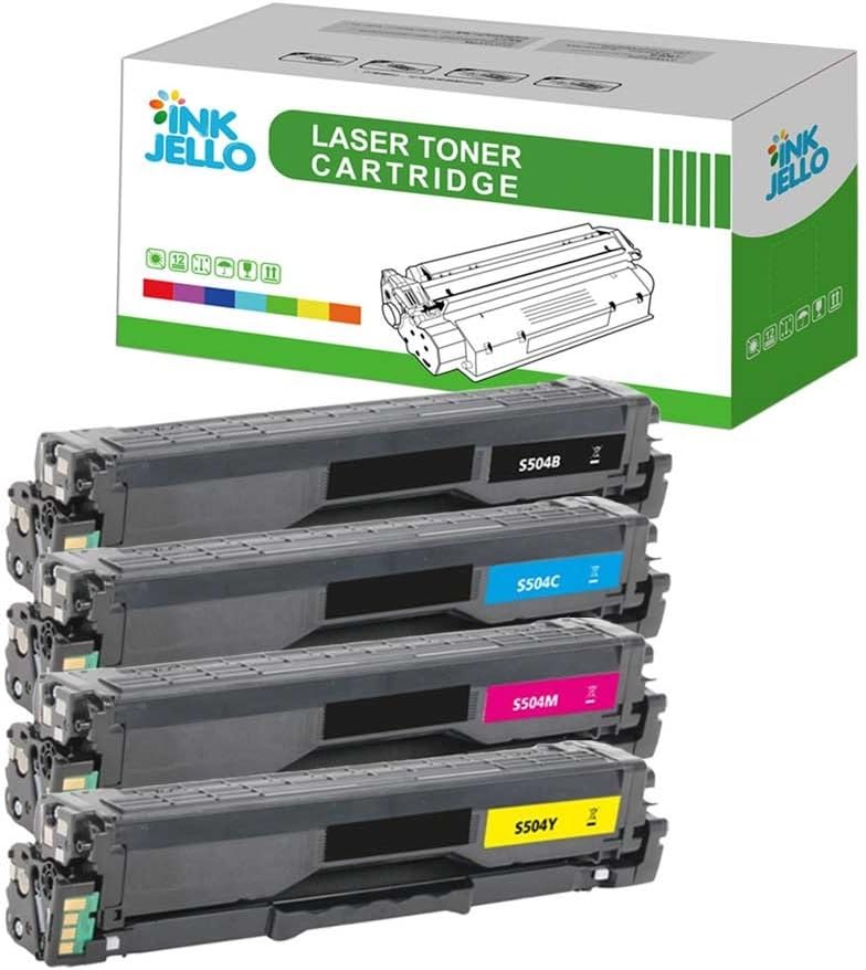 InkJello Compatible Toner Cartridge Replacement for Samsung CLP-415N CLP-415NW CLX-4195FN CLX-4195FW Xpress SL-C1810W Xpress SL-C1860FW CLT-504S (K/C/M/Y