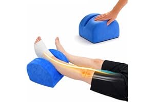 Knee Replacement Pillow, Zero Degree Knee Pillow for Post Surgery Leg Elevation, High Density Foam Support Cushion for Hip Kn