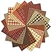 40 Farmhouse Red Charm Pack, 5 inch Precut Cotton Homespun Fabric Squares by JCS