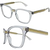 Gucci GG0184O Designer Fashion Eyeglasses Stylish Square Frame Eyewear with Luxury eSHADES Kit - Embrace Sophistication and Elegance