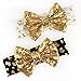 YanJie 5” Large Sequin Bow Soft Metallic Leopard Headband Girls’ Headwear Pack of 6