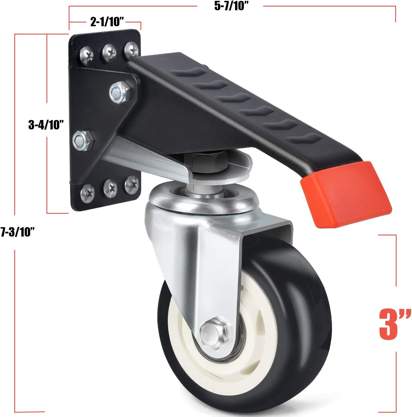 SPACEKEEPER Workbench Casters Kit 880 Lbs - 3 Inch Heavy Duty Retractable Caster Designed for Workbenches Machinery & Tables, 4 Pack - - 