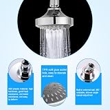 WANTOUTH 4-Inch High Pressure Rainfall Shower Head 5 Spray Settings 360 view 4