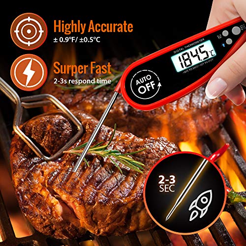 Meat Thermometer,Instant Read Digital Waterproof Kitchen Food