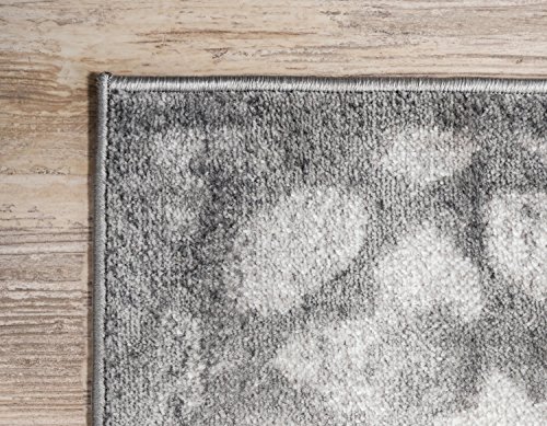 Unique Loom Sofia Collection Dark Gray 2 x 13 Runner Area Rug (2' x 13')