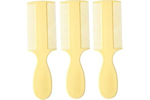 Vakly Fine Tooth Baby Comb [3 Pack] – Double-Sided Infant Hair Extra Fine Detangling Comb with Handle for Cradle Cap, Dandruff & Lice – Gentle Rounded Teeth for Newborns, Babies, Toddlers & Adults
