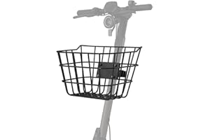 TUUZEL Front Bike Basket - Solid Steel Scooter Basket with Fixed Bracket, Rust-Resistant for E-Bike Front Mounting - Compatible with Most Kids' and Adults' Bike on The Market Today