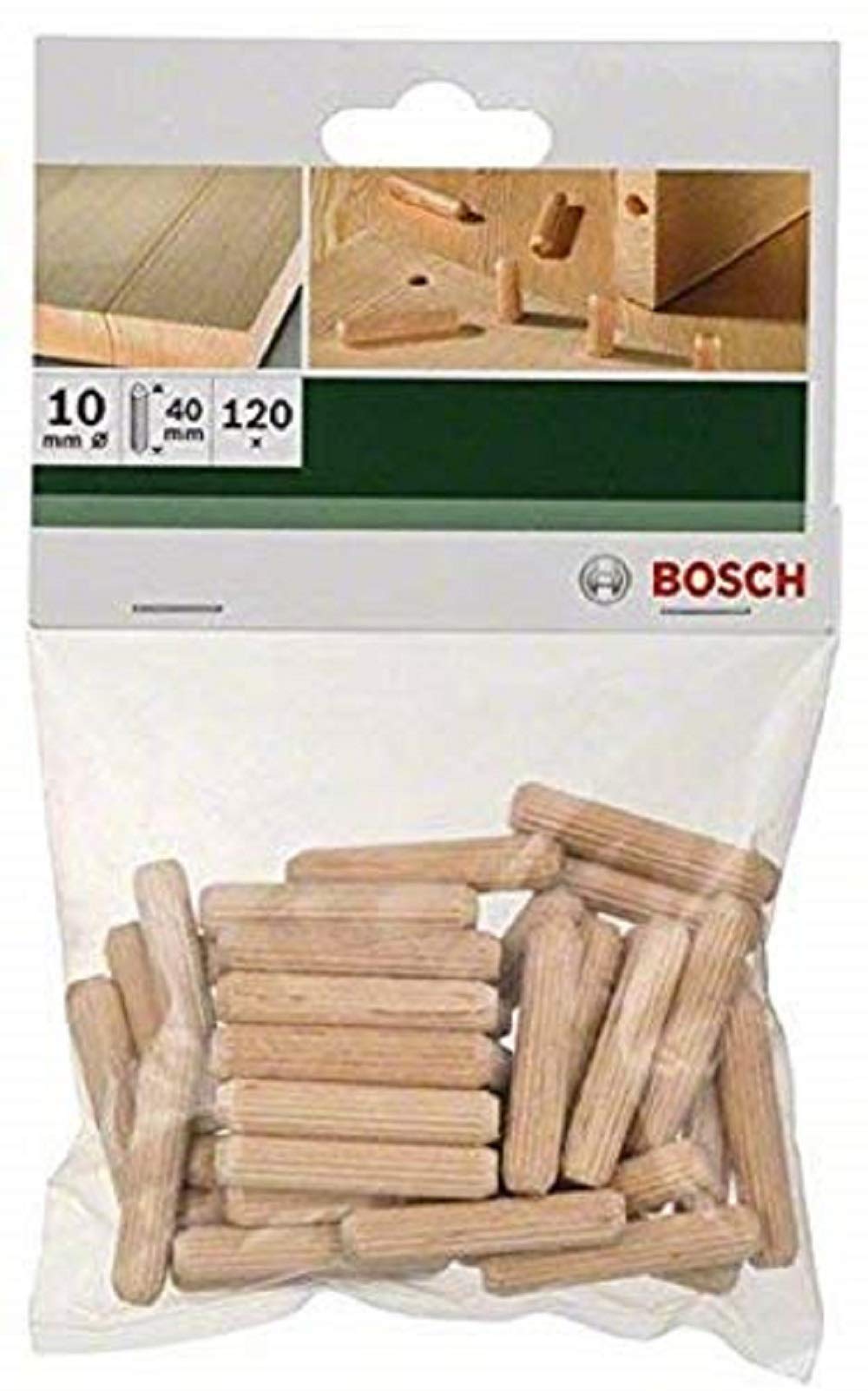 Bosch 120 Pcs. Dowels 10 x 40 mm