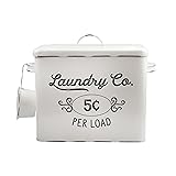 AuldHome Farmhouse Laundry Powder Container, White