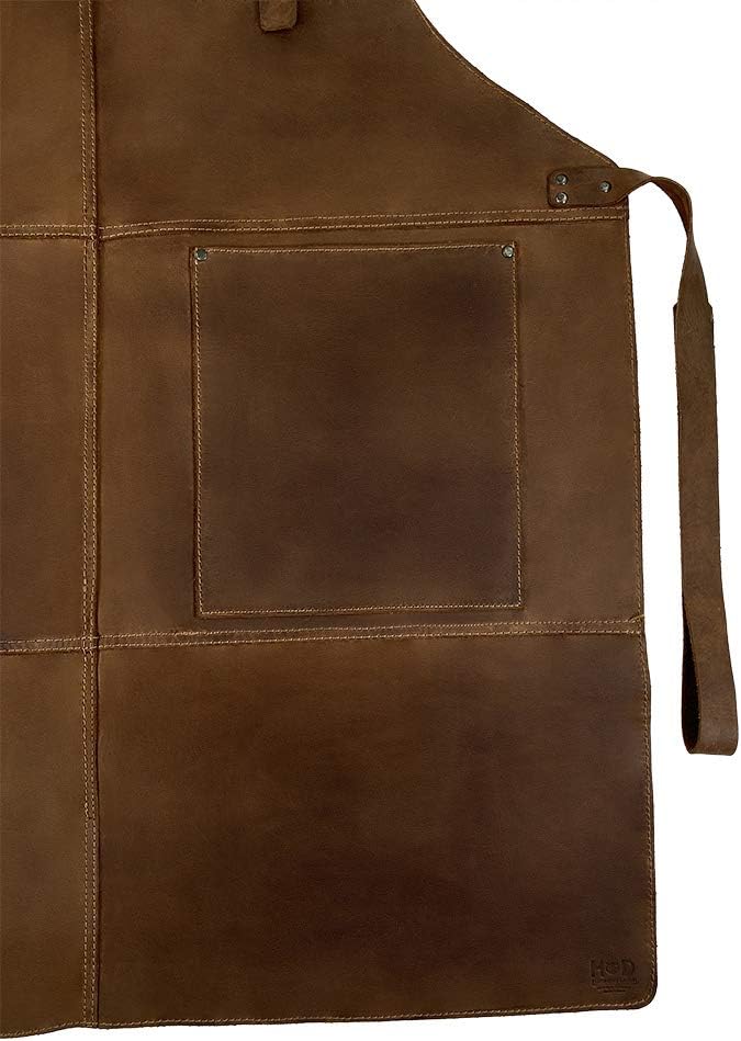 Hide & Drink, Durable Leather Apron, Utility Tool Pockets Adjustable, Butcher Carpenter Blacksmith Heavy Duty Wear, Handmade - Image 3
