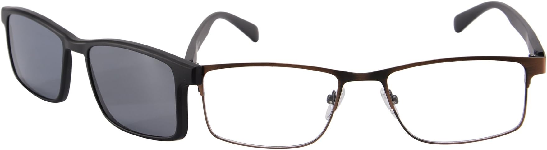 SHINU Clear Lens Eyeglasses Anti Glare Polarized Clip on Sunglasses Men-9914