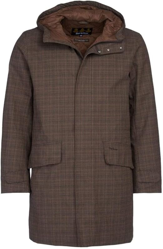 Barbour Audell Waterproof Jacket Colour Tartan Brown Size XX Large