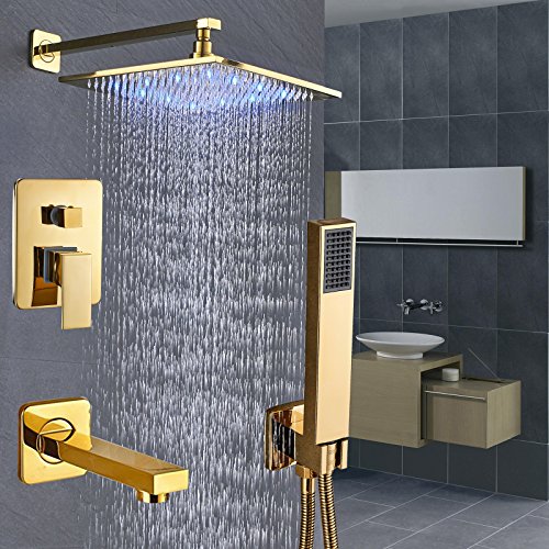 Senlesen Rain Mixer Shower Combo Set Wall Mounted 3 Way Shower System