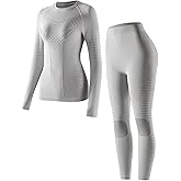 CORORO Thermal Underwear for Women Long Johns Underwear Sets Warm Base Layer Women Cold Weather Ski Wear Ladies Set