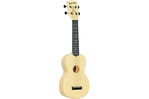 KALA BRAND MUSIC CO. Kala Recycled Soprano Waterman Ukulele Durable, Travel-Ready Instrument - Glow-in-the-Dark Starlight Yellow