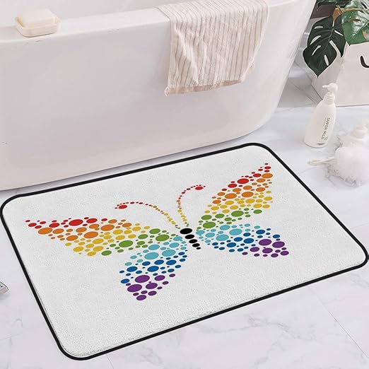 Yaoni Alfombra de baño Antideslizante, Decoración Rural, Vista aérea de