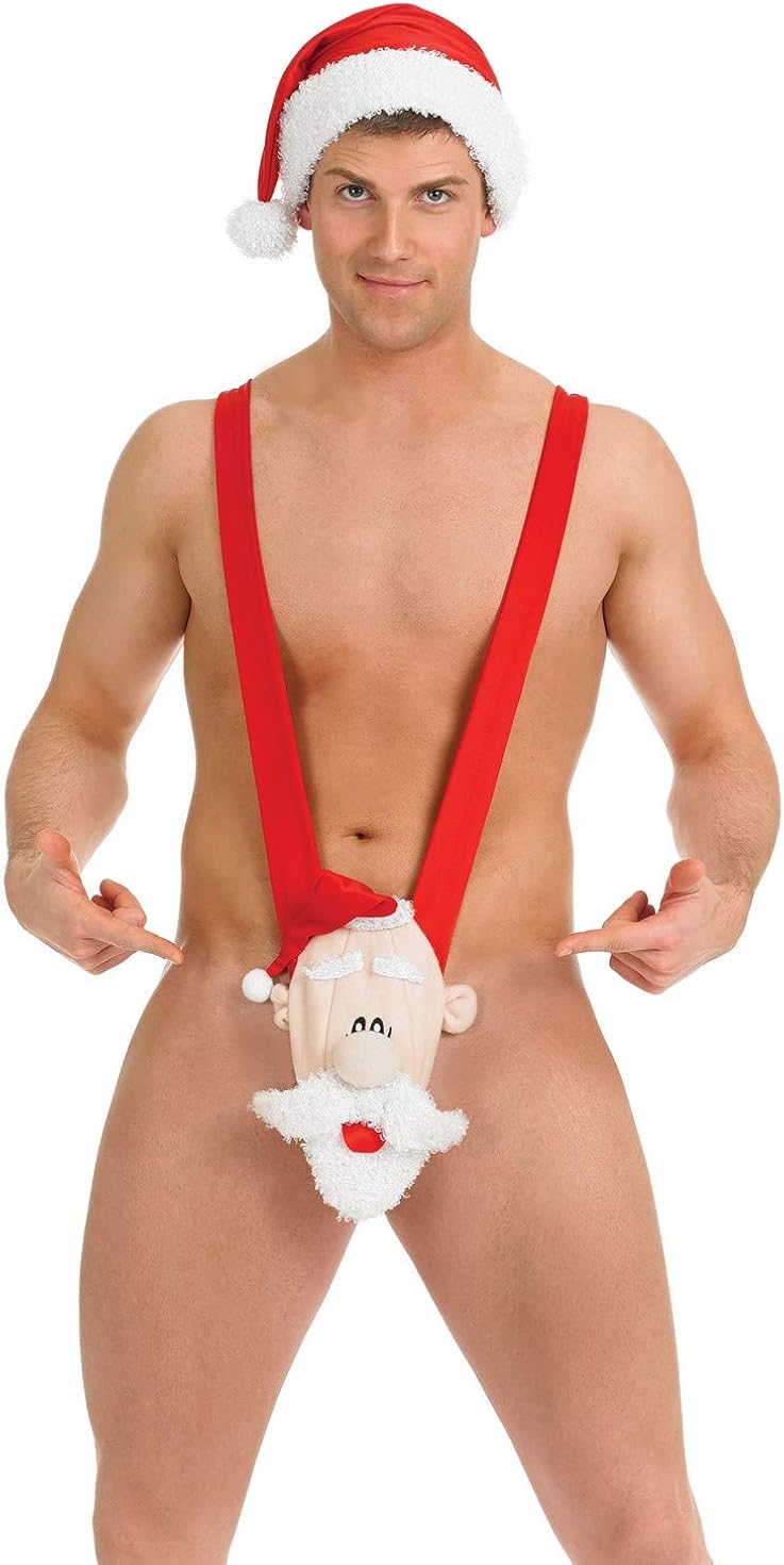 Fun Shack Mankini for Men Christmas Santa Mankini Men, Funny Mens Christmas Outfit, Funny Santa Costume One Size - Image 3