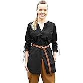 Battle-Merchant – Medieval Tunic Ylva for Women, Fitted Shieldmaiden Outfit for LARP, Viking & Pirate Cosplay, Reenactment