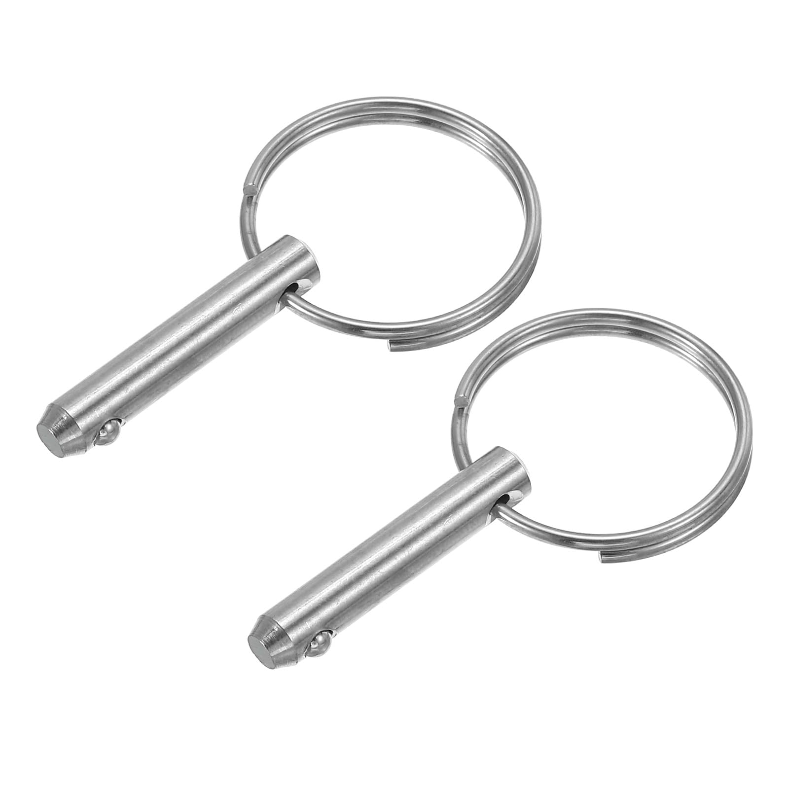 PATIKIL 316 Stainless Steel Quick Release Pin 2 Pack Bimini Top Pin Usable Length 0.78", Total Length 1.1", Dia 0.2" Boat Marine Hardware for Deck Boat Bimini Top