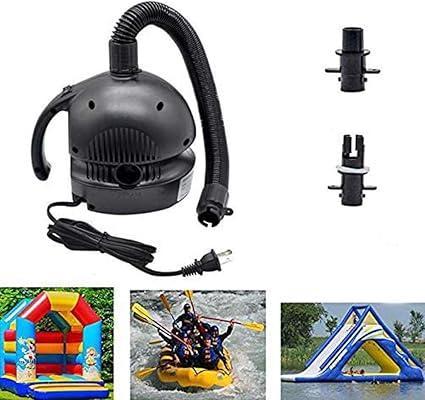 bomba electrica para inflar colchones de aire inflador cama de aire piscina juguete bote de popa bomba de aire electrica rapida color negro
