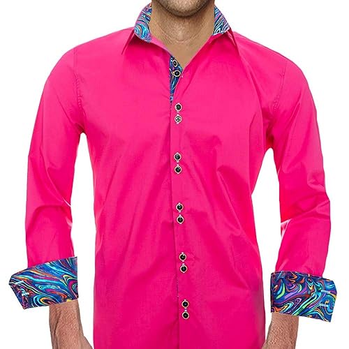 bright pink shirt dress