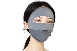 UV Face Mask, UPF50+ Breathable Sun Protection Mask, Washable Reusable Face Cover with Adjustable Strap for Running Beach Out