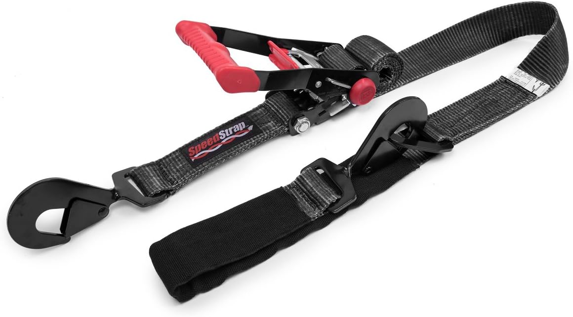 SpeedStrap 27001 Black Ratchet Tie Down (Twisted Snap Hook and Axle Strap Combo), 1 Pack