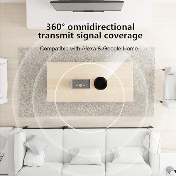 Funien Controles remotos Wi Fi Smart IR Controller App y Control de Voz Compatible con Alexa y Google Home All in One Control Remoto Universal por Infrarrojos para Dispositivos domsticos TV Aire