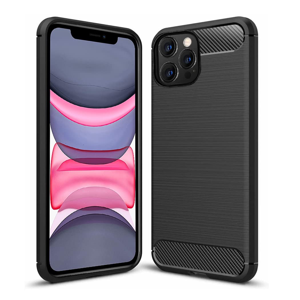 GAPlus iPhone 11 Case - Ultra Slim Carbon Fibre Shockproof Bumper Case Cover For iPhone 11 Black